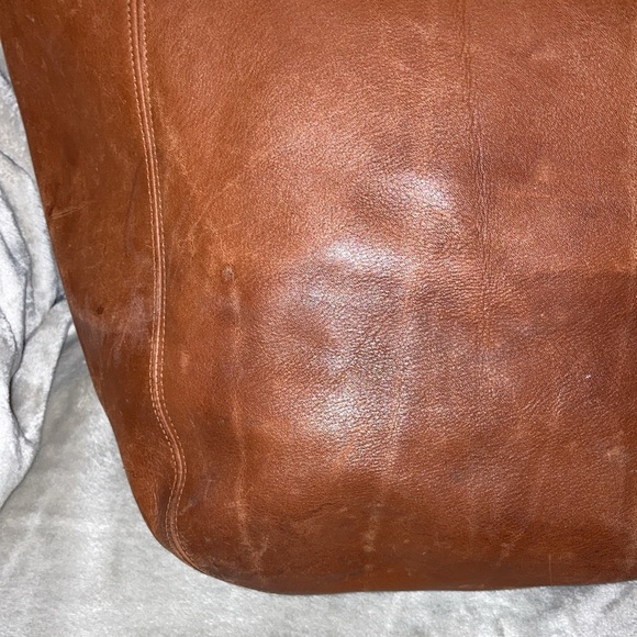 Coach Brown Leather Tote Bag vintage hobo XL duffle purse 4082 brown large - Picture 3 of 16